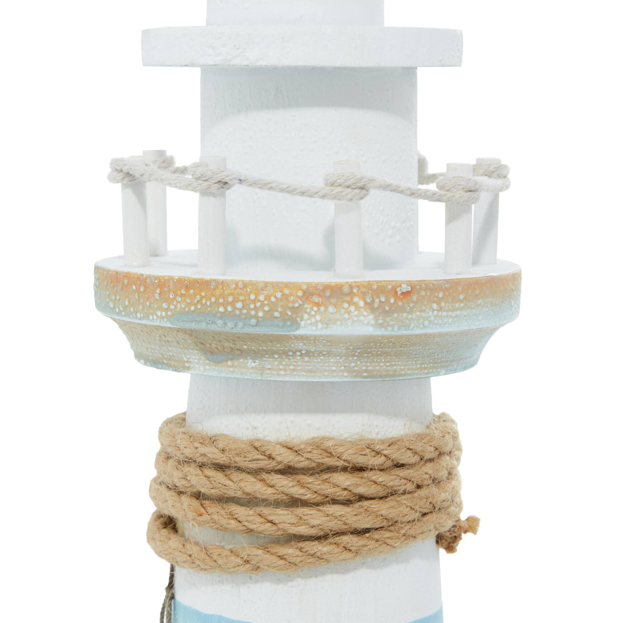 16" Wood Lighthouse Table Accent